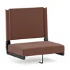 Flash Furniture Lightweight Stadium Chair With Handle, Ultra-padded Seat, Brown In Brown