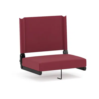 Flash Furniture Lightweight Stadium Chair With Handle, Ultra-padded Seat, Maroon In Red