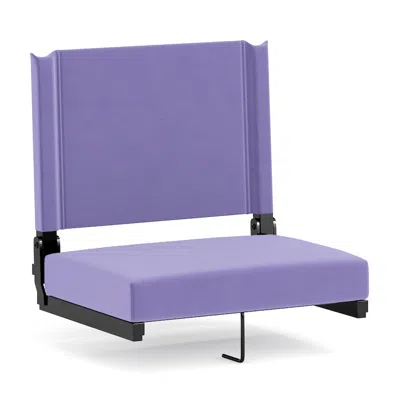 Flash Furniture Lightweight Stadium Chair With Handle, Ultra-padded Seat, Purple