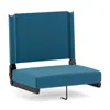 Flash Furniture Lightweight Stadium Chair With Handle, Ultra-padded Seat, Teal In Blue