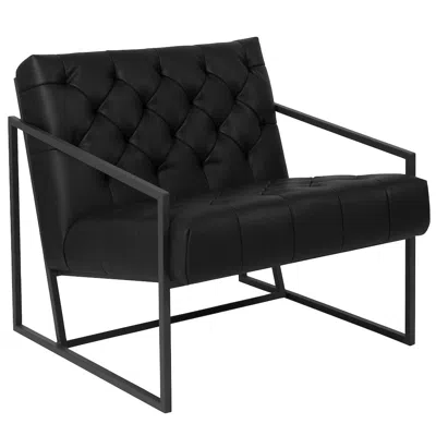 Flash Furniture Madison Black Leathersoft Tufted Lounge Chair