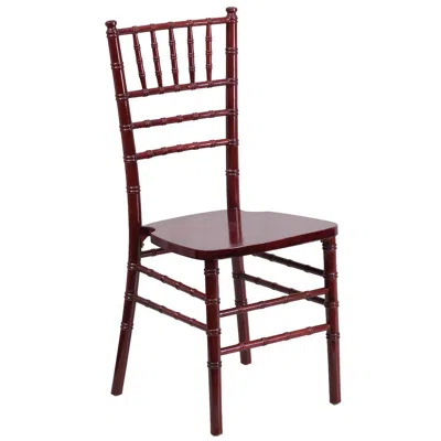 Flash Furniture Mahogany Wood Chiavari Chair In Red