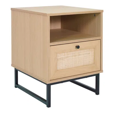 Flash Furniture Malaki Mid-century Modern Nightstand Or End Table, Natural In Brown