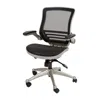 Flash Furniture Mid-back Black Mesh Executive Swivel Office Chair With Graphite Silver Frame In Black