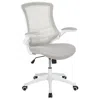 Flash Furniture Mid-back Light Gray Mesh Swivel Ergonomic Task Office Chair In Gray