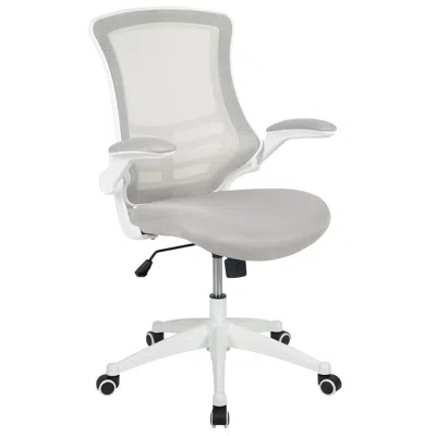 Flash Furniture Mid-back Light Gray Mesh Swivel Ergonomic Task Office Chair
