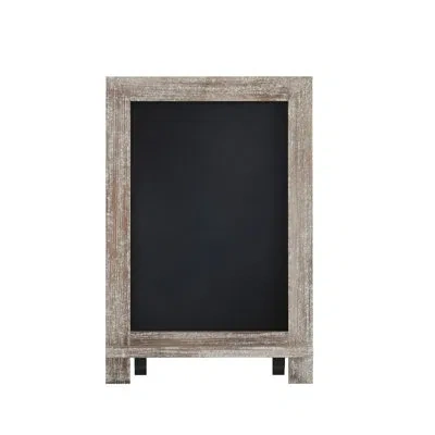 Flash Furniture Millworks Freestanding Tabletop Or Wall Mount Magnetic Chalkboard In Weathered Brown