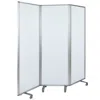 Flash Furniture Mobile Magnetic Whiteboard Partition With Lockable Casters, 72"h X 24"w In Silver