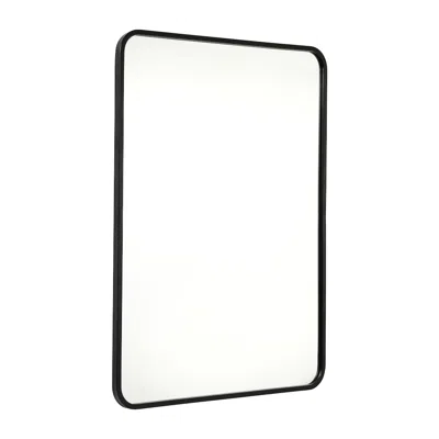 Flash Furniture Modern 40" X 30" Rectangular Wall Mount Accent Mirror In Black