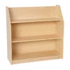 Flash Furniture Natural Wooden 3 Shelf Book Display With Safe In Neutral