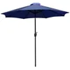 Flash Furniture Navy 9 Ft Round Umbrella With 1.5" Diameter Aluminum Pole In Blue