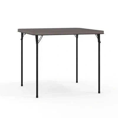 Flash Furniture Noah 2.83' Square Plastic Folding Event Table With Carrying Handle In Dark Gray