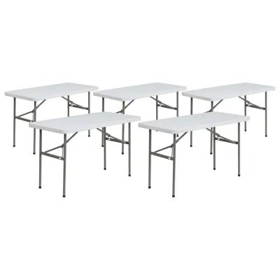 Flash Furniture Noah 4-foot Plastic Folding Tables - Banquet / Event Folding Table In Gray