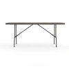 Flash Furniture Noah 6' Rectangular Plastic Folding Event Table With Carrying Handle In Brown