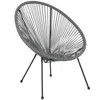 Flash Furniture Oval Comfort Take Ten Grey Papasan Lounge Chair In Gray