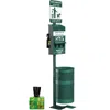 Flash Furniture Pet Waste Station With Lidded Pedal Trash Can In Green