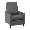 Flash Furniture Push Back Recliner Chair - Pillow Back Recliner - Gray Fabric Upholstery In Gray