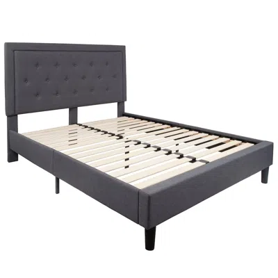 Flash Furniture Queen Platform Bed Queen Size Platform Bed Frame With Headboard In Blue