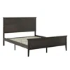 Flash Furniture Queen Size Solid Wood Platform Bed Frame, Dark Gray In Black