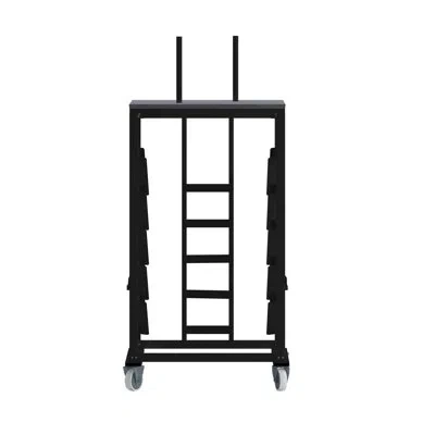 Flash Furniture Regency Cocktail Table Dolly With Sloped Shelves For 30" Round Tables In Black