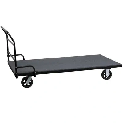 Flash Furniture Regency Folding Table Dolly With Carpeted Platform For Rectangular Tables In Black
