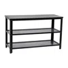 Flash Furniture Rustic 3-tier Entryway Bench, Black Wash In Gray