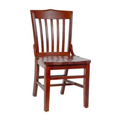 Flash Furniture School House Back Mahogany Wood Restaurant Chair In Brown