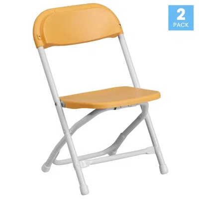 Flash Furniture Set Of 2 Child Sized Chairs In Yellow