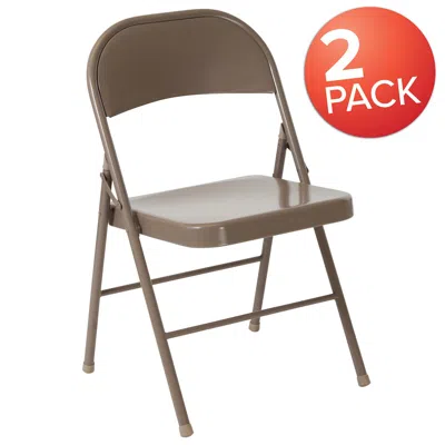FLASH FURNITURE SET OF 2 METAL FOLDING CHAIRS