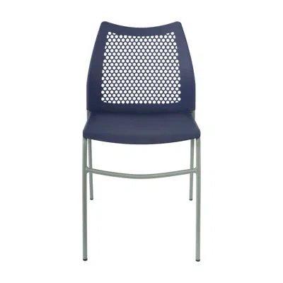 Flash Furniture Stackable Chair With Vented Back And Waterfall Seat In Gray