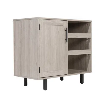 Flash Furniture Traditional Bar And Sideboard Storage Cabinet, Gray In Neutral