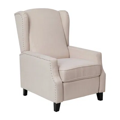 Flash Furniture Traditional Slim Push Back Recliner Chair In Neutral