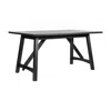 Flash Furniture Traditional Style 60 Inch Dining Table For 6 With Trestle Base, Black Matte In Black