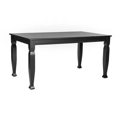 Flash Furniture Traditional Style Commercial Grade 60 Inch Dining Table For 6, Black Matte