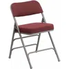 Flash Furniture Triple Braced & Double Hinged Burdy Fabric Metal Folding Chair Pack Of 4 In Red