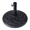 Flash Furniture Universal Bronze Cement Patio Umbrella Base - 19.25" Diameter In Black