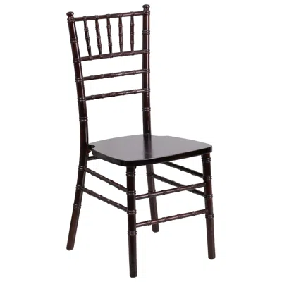Flash Furniture Walnut Wood Chiavari Chair In Black