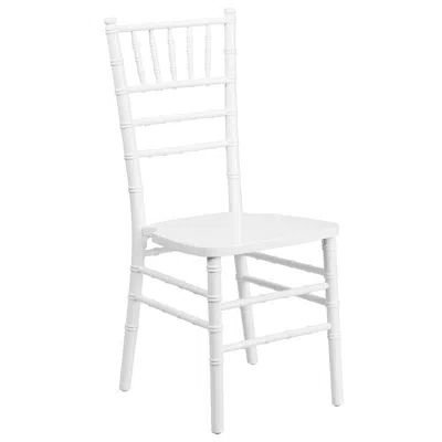 Flash Furniture White Wood Chiavari Chair