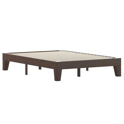 Flash Furniture Wood Full Platform Bed With Wooden Support Slats, No Box Spring Required In Brown