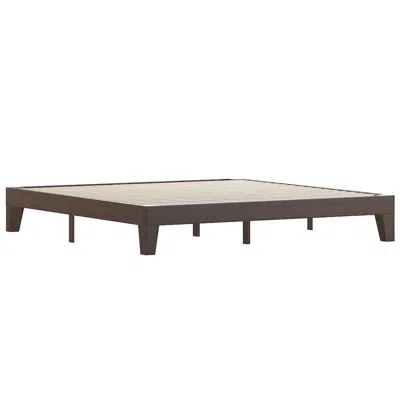 Flash Furniture Wood King Platform Bed With Wooden Support Slats, No Box Spring Required In Gray