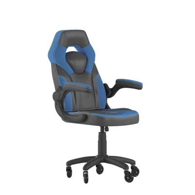 Flash Furniture X10 Gaming Chair Racing Office Computer Chair, Blue/black Leathersoft In Multi