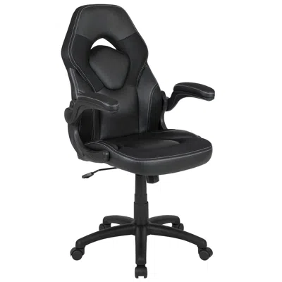 Flash Furniture X10 Gaming Chair Racing Office Computer Swivel Chair, Black Leathersoft