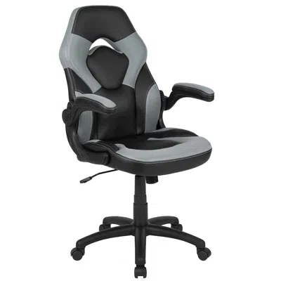 Flash Furniture X10 Gaming Chair Racing Office Computer Swivel Chair, Gray/black Leathersoft