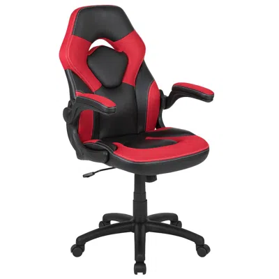 Flash Furniture X10 Gaming Chair Racing Office Computer Swivel Chair, Red/black Leathersoft