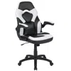 Flash Furniture X10 Gaming Chair Racing Office Computer Swivel Chair, White/black Leathersoft In Black
