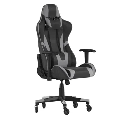 Flash Furniture X20 Gaming Chair Racing Office Computer Chair With Back In Gray In Black