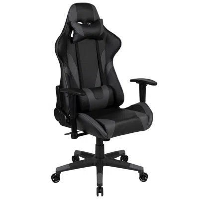 Flash Furniture X20 Gaming Chair Racing Office Computer Swivel Chair With Back In Gray In Black