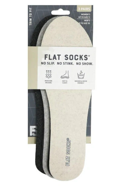 Flat Socks 3-pack Odor-control  In Multi