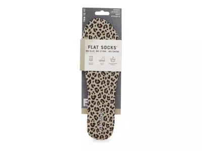 Flat Socks Leopard Insole In Gray