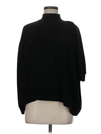 Pre-owned Flat White 3/4 Sleeve Top Black Turtleneck Tops